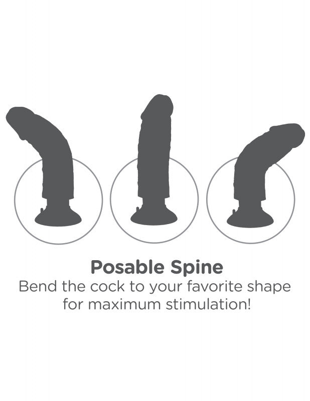 King 10-Inch Vibrating With Balls -  Flesh