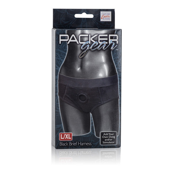 Packer Gear Black Brief Harness - Large-Extra Large