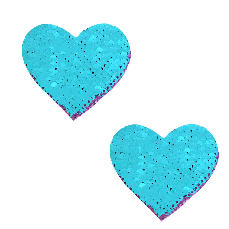 Sequin Jasmine Magic Flip Sequin Purple to Blue I Heart U Nipztix Pasties