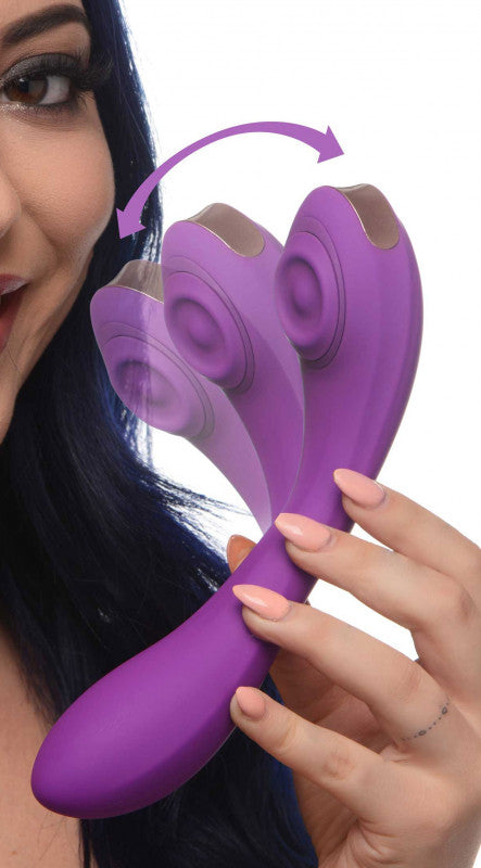Pose Plus - 10x Pulsing Bendable Silicone Vibrator - Purple