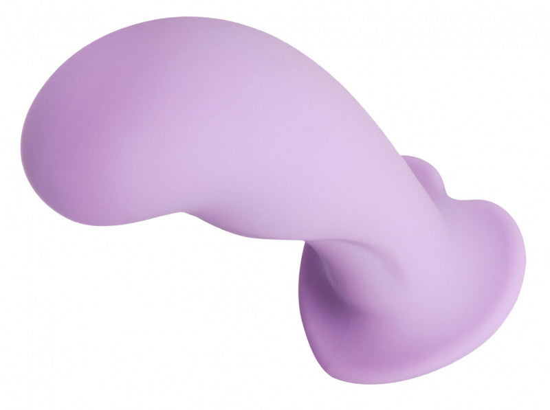Royal Heart on Silicone Harness Dildo - Purple