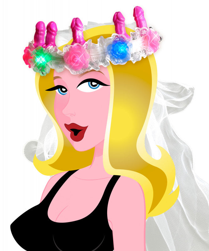 Bachelorette Party Favors Light-Up Pecker Veil