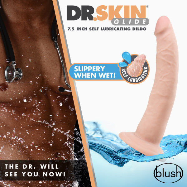 Dr. Skin Glide - 7.5 Inch Self Lubricating  - Vanilla