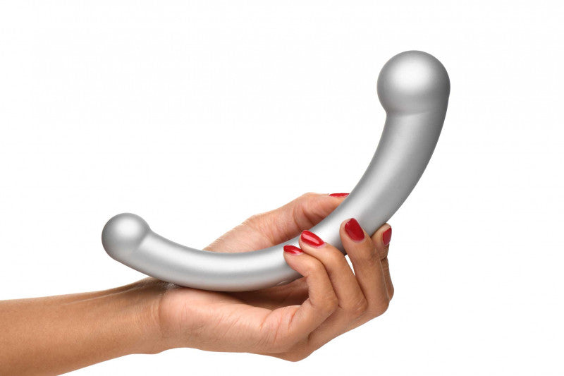 10x Vibra-Crescent Silicone Dual Ended  -  Silver
