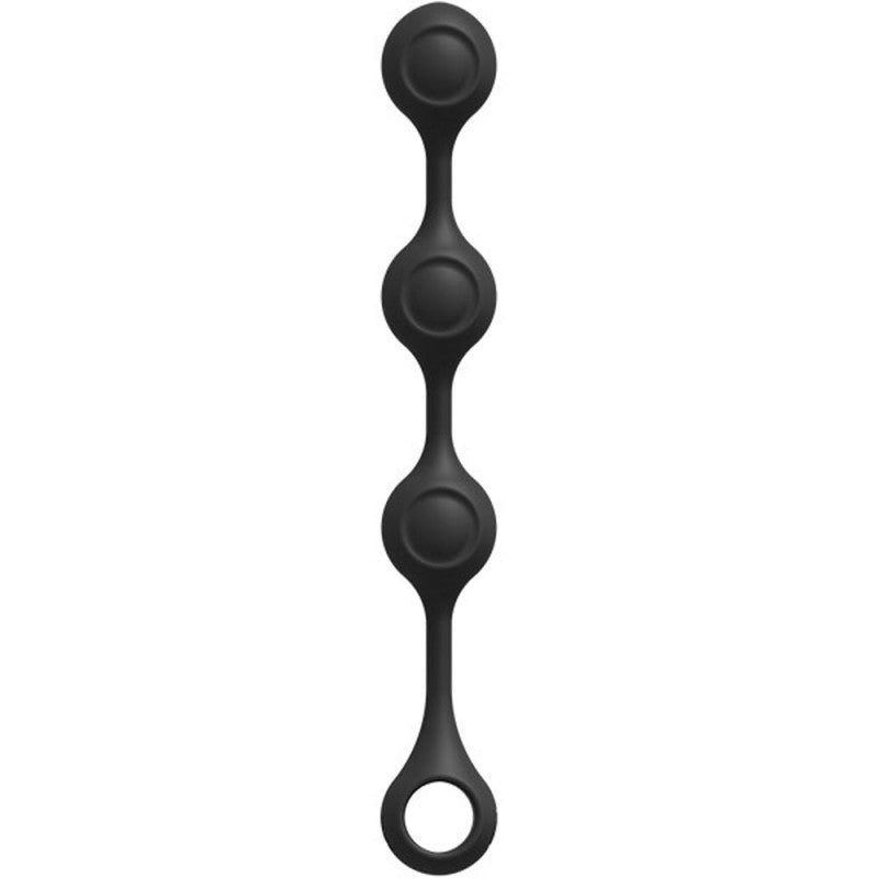 Anal Essentials Weighted Silicone Anal Balls - Black