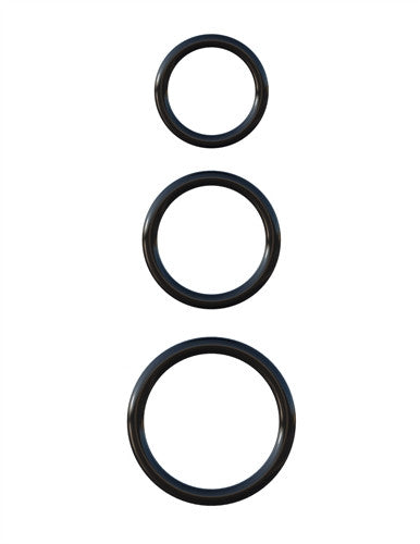 Fantasy C-Ringz Silicone 3 Ring Stamina Set - Black