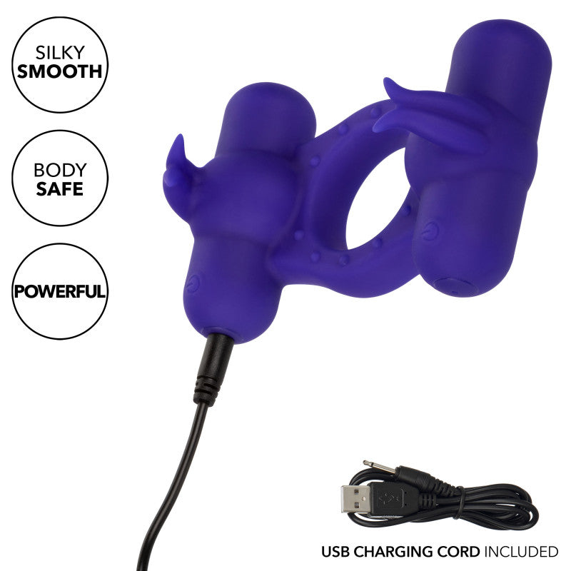 Silicone Rechargeable Triple Orgasm -  Purple