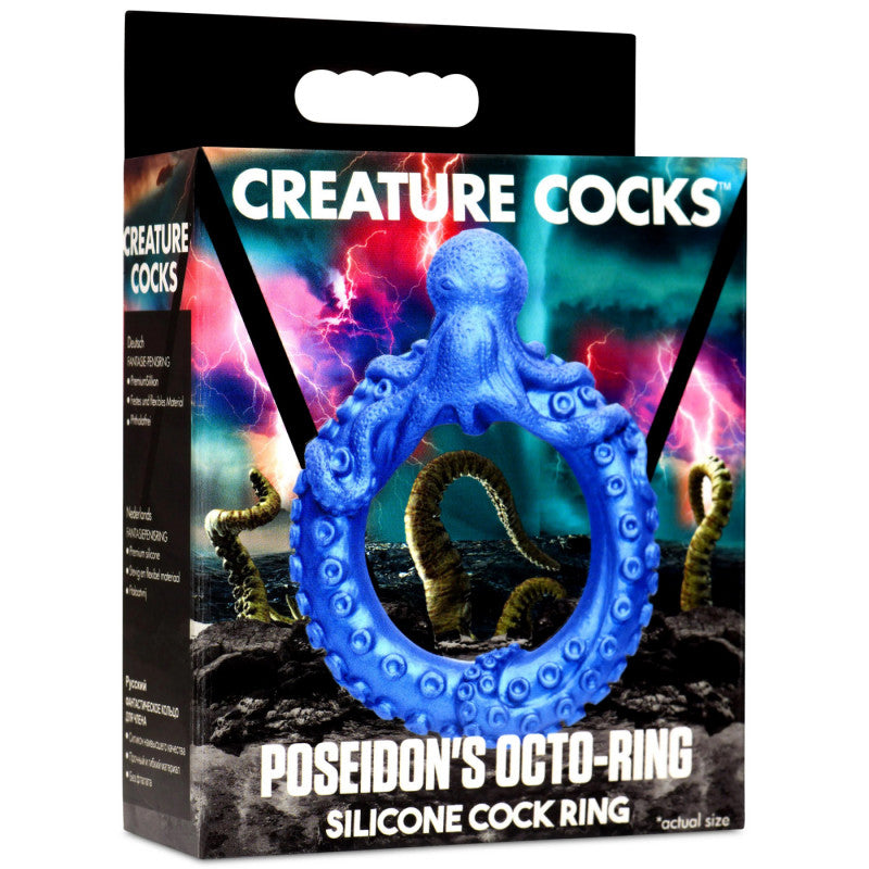 Poseidon's Octo-Ring Silicone  Ring - Blue