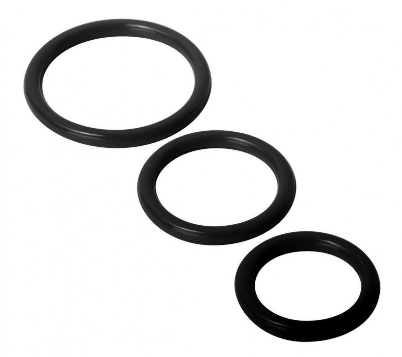 Trinity Silicone C Rings - Black