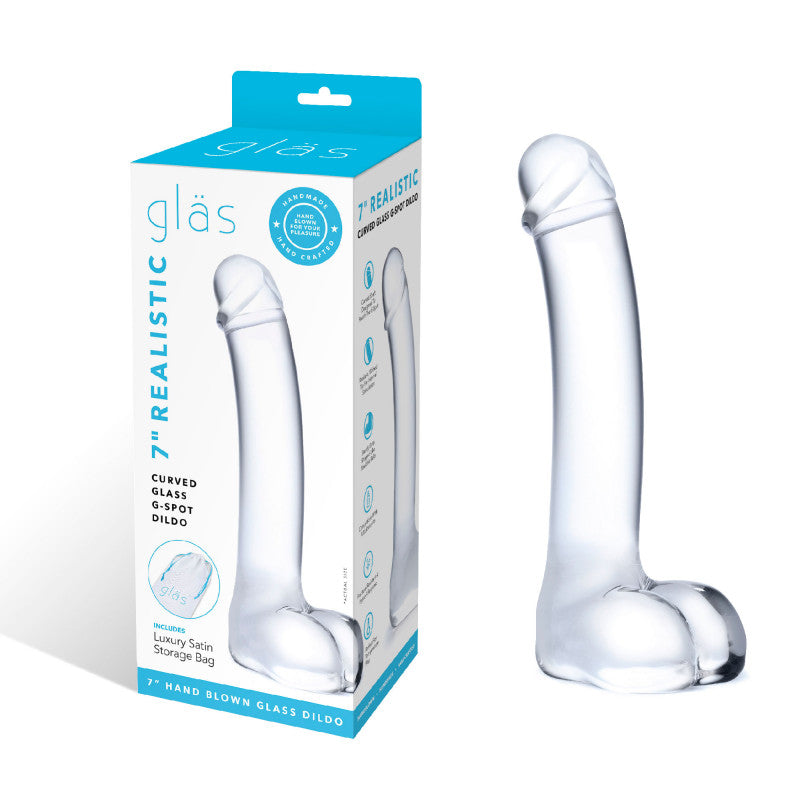 7 Inch  Curved Glass G-Spot  - Clear