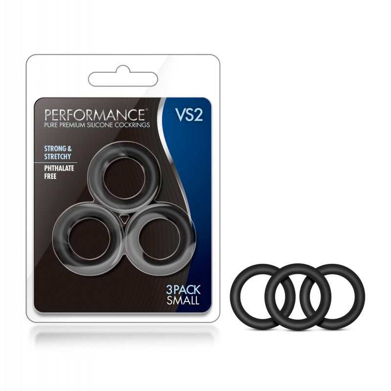 Performance - Vs2 Pure Premium Silicone  Rings - Small - Black
