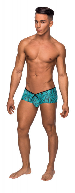 Tranquil Abyss - Micro Mini Short - Small -  Seafoam/ Black