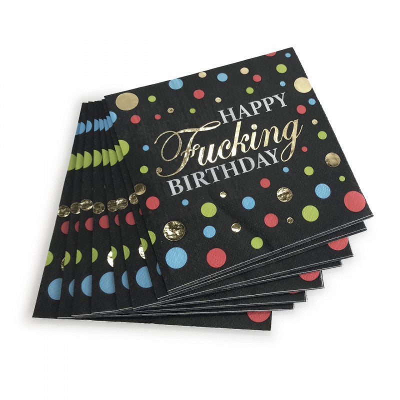 Happy F Birthday tail Napkins