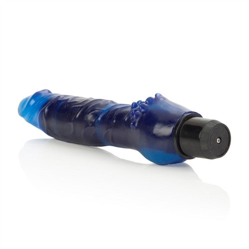 Waterproof Delights Vibe With Clit Stimulator Jelly Blue