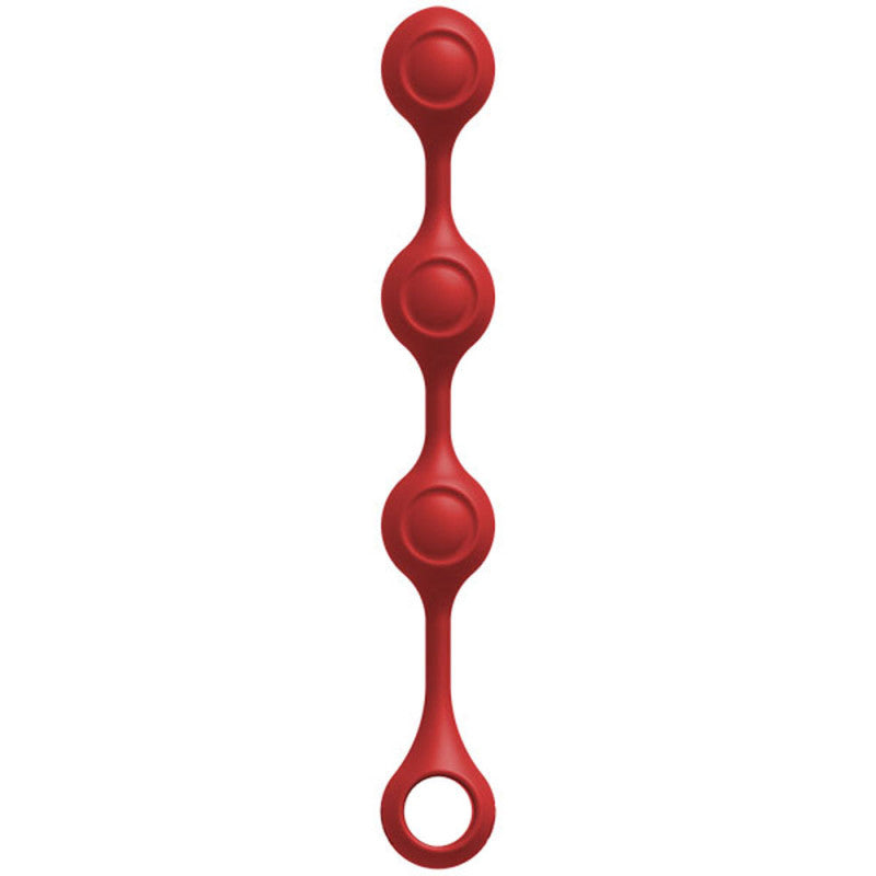 Anal Essentials Weighted Silicone Anal Balls - Red