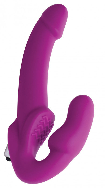 Evoke Vibrating Strapless Silicone Strap-on