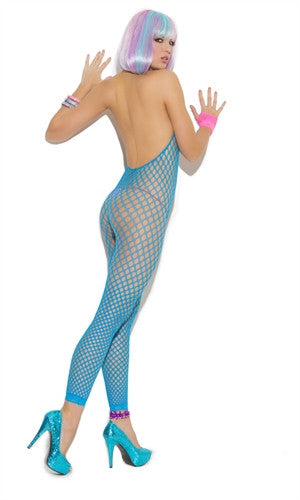 Footless  Bodystocking - Neon Blue - One Size