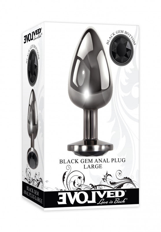 Black Gem Anal Plug - Large