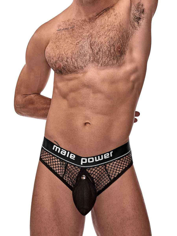 Net Ring Thong - L/ XL - Black