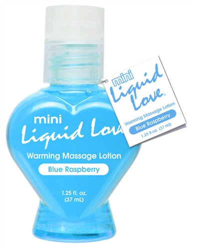 Mini Liquid Love Blue Raspberry Warming Massage 1.25oz Lotion