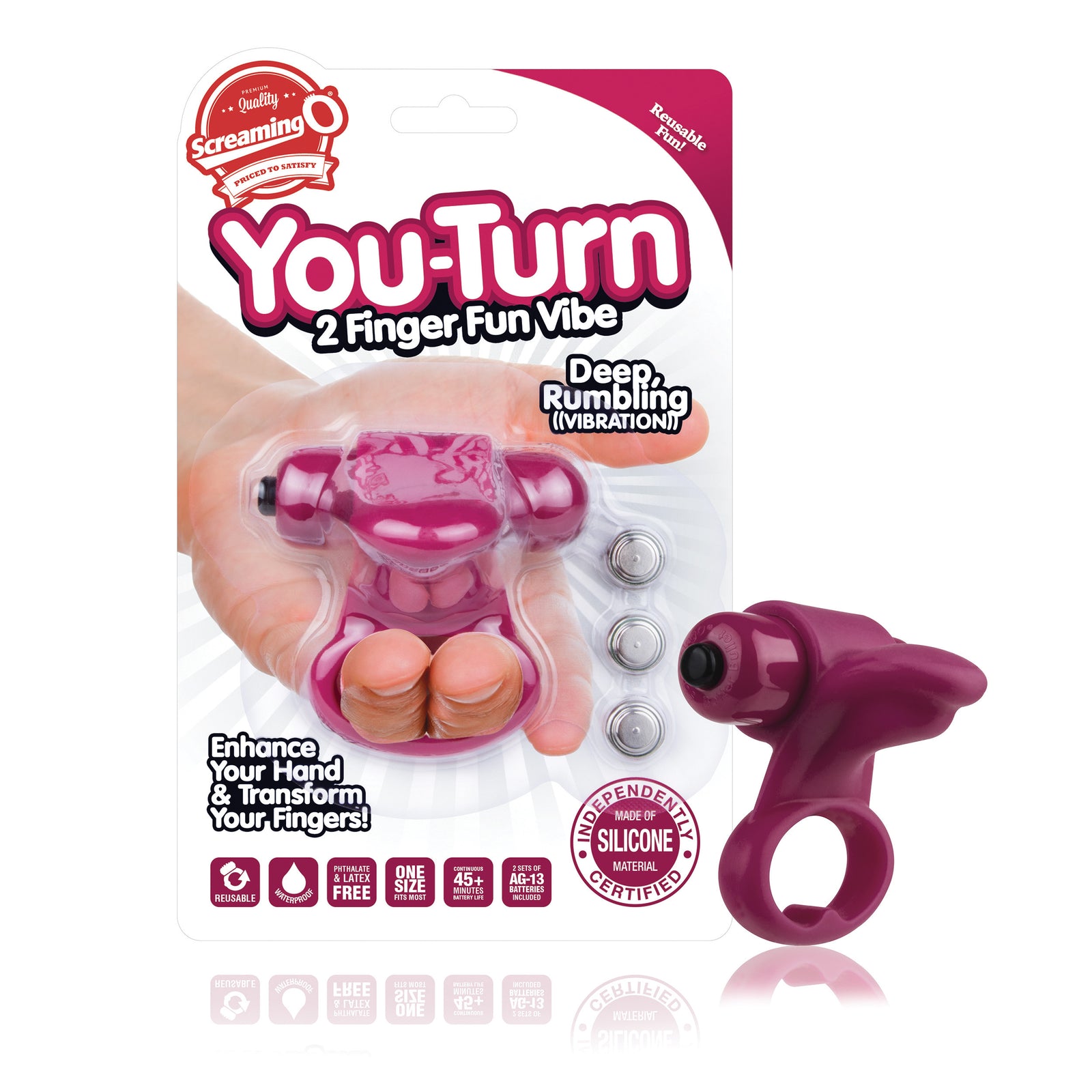 You-Turn 2 Finger Fun Vibe - Merlot