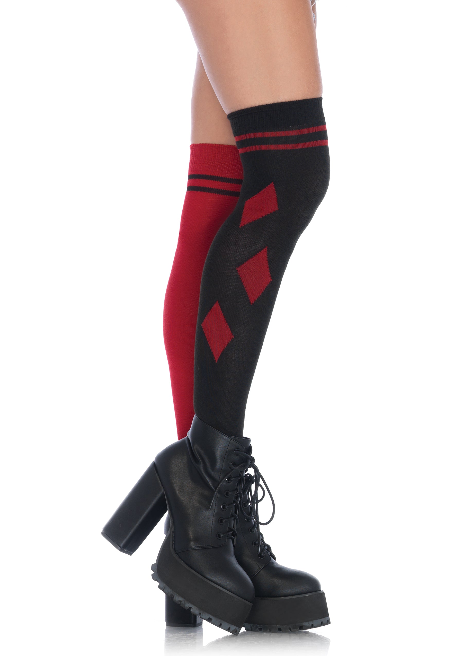 Harlequin Over the Knee Socks - One Size
