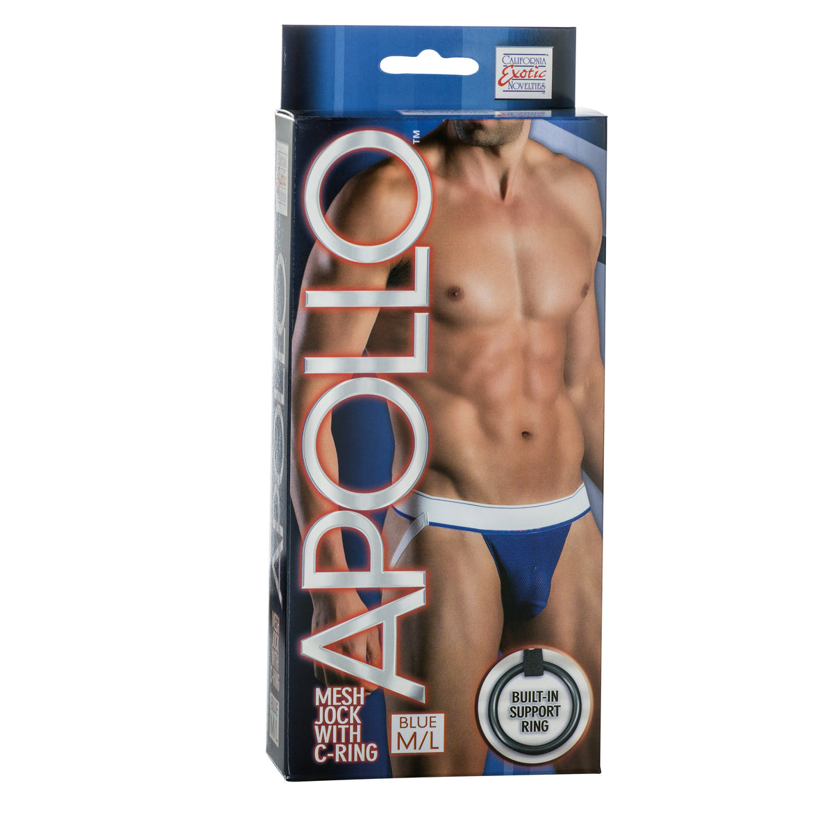 Apollo Mesh Jock With C-Ring - Blue - Medium-Large