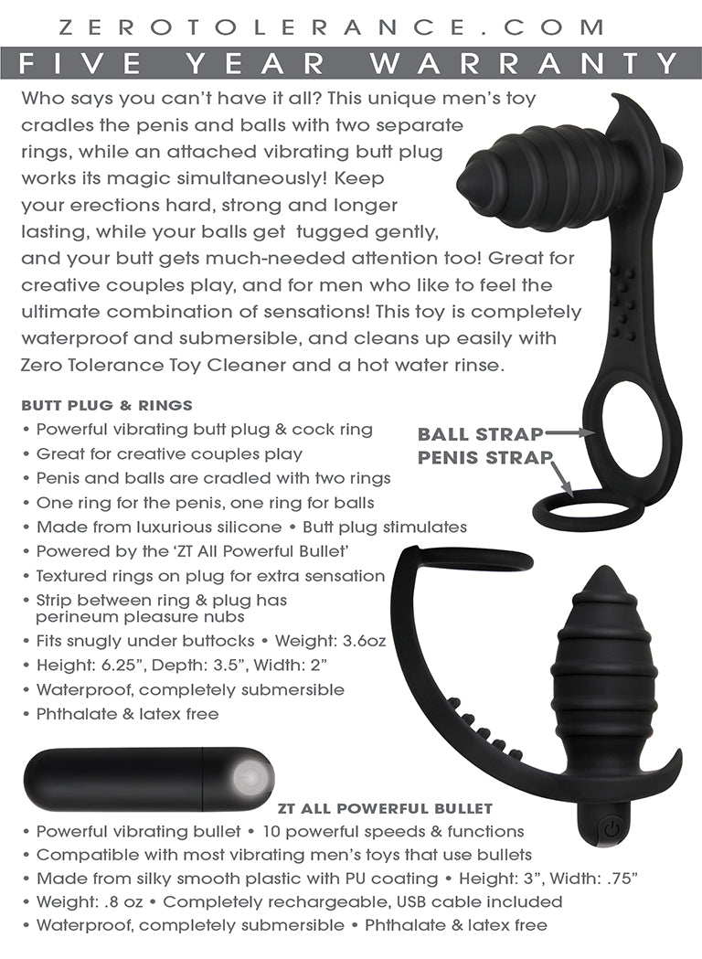 Rechargeable Anal Cock Ring & Anal Vibe