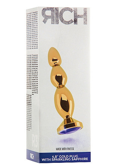 Rich R3 Gold Metal Plug - 4.8 Inch - Dark Purple Sapphire