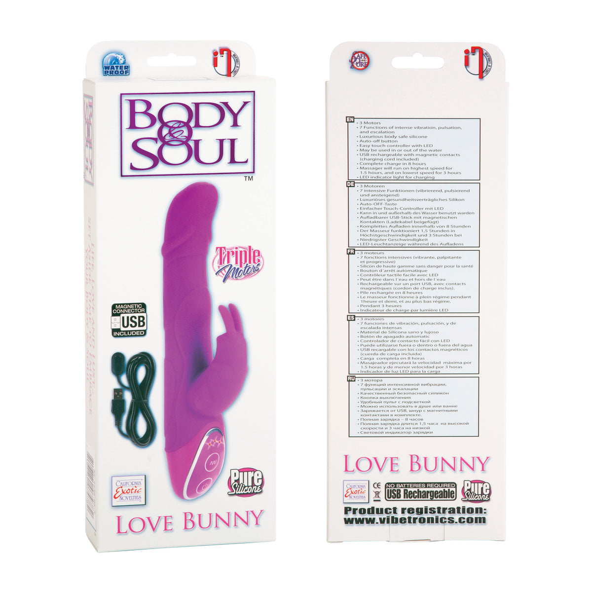 Body and Soul Rechargeable Love Bunny - Pink