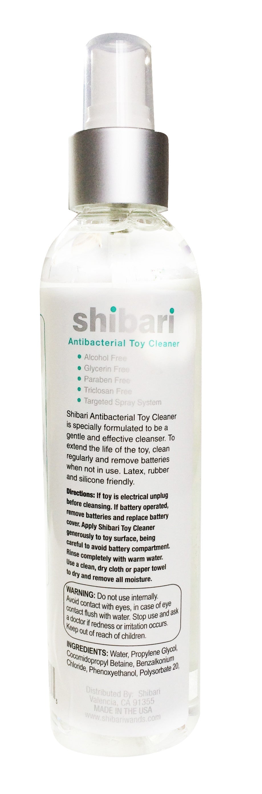 Shibari Antibacterial Toy Cleaner Water Based - Fresh Scent - 8 Fl. Oz.