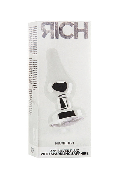 Rich R1 Silver Metal Plug - 3.9 Inch - Clear Sapphire